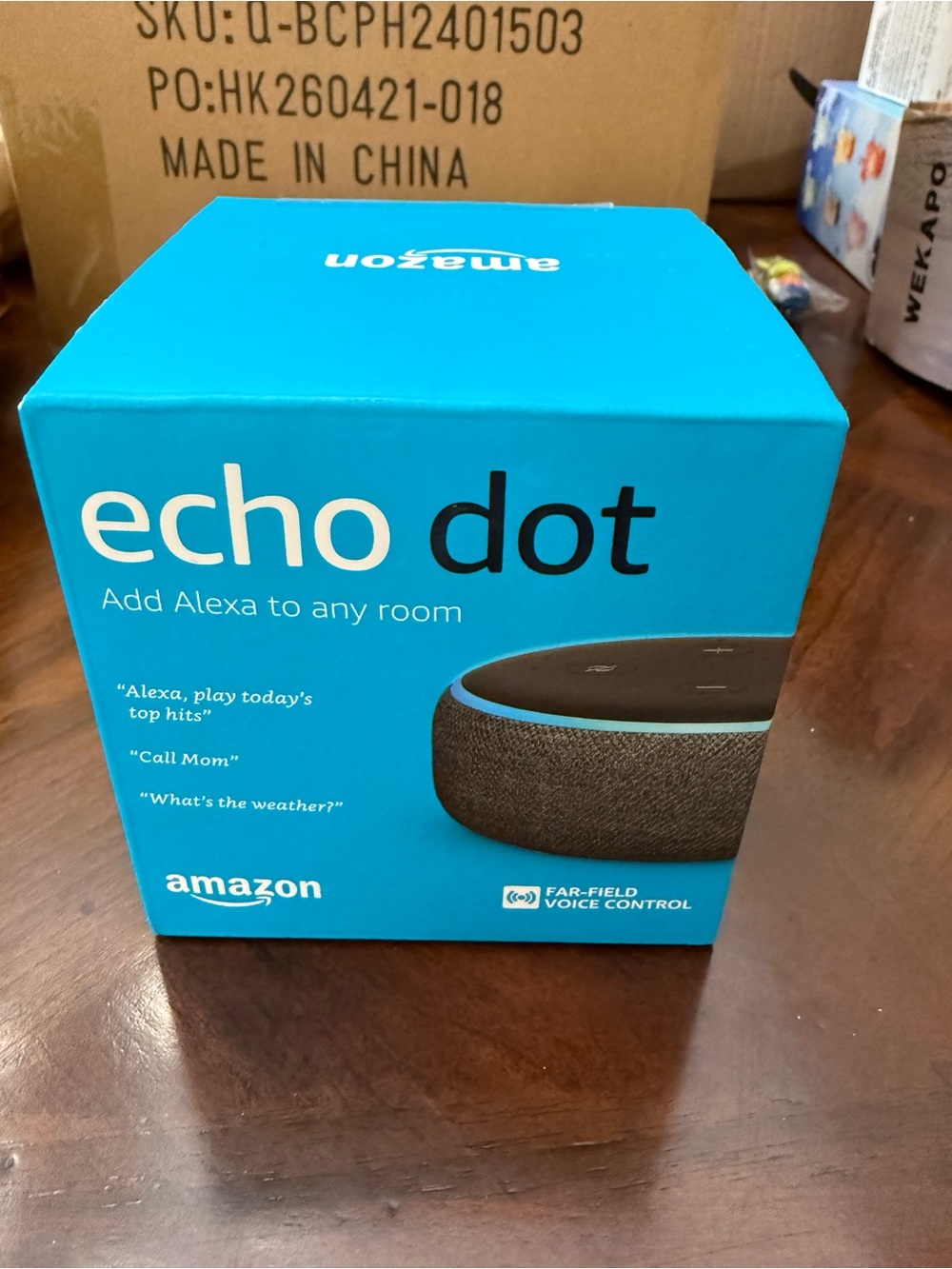 Amazon Echo Dot Smart Speaker Box - Teal Blue